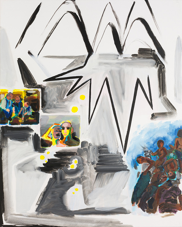 Paysage 2, 65 x 80 cm, acrylique et huile sur toile, 2015